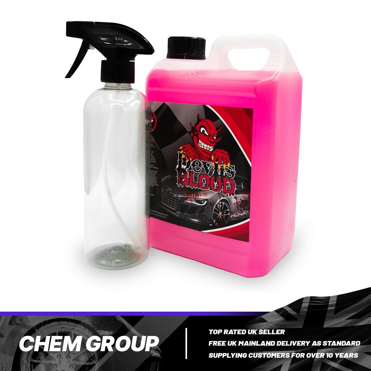 DEVILS BLOOD X FALLOUT IRON REMOVER CAR WHEEL CLEANER - 2.5L** FREE SPRAY**