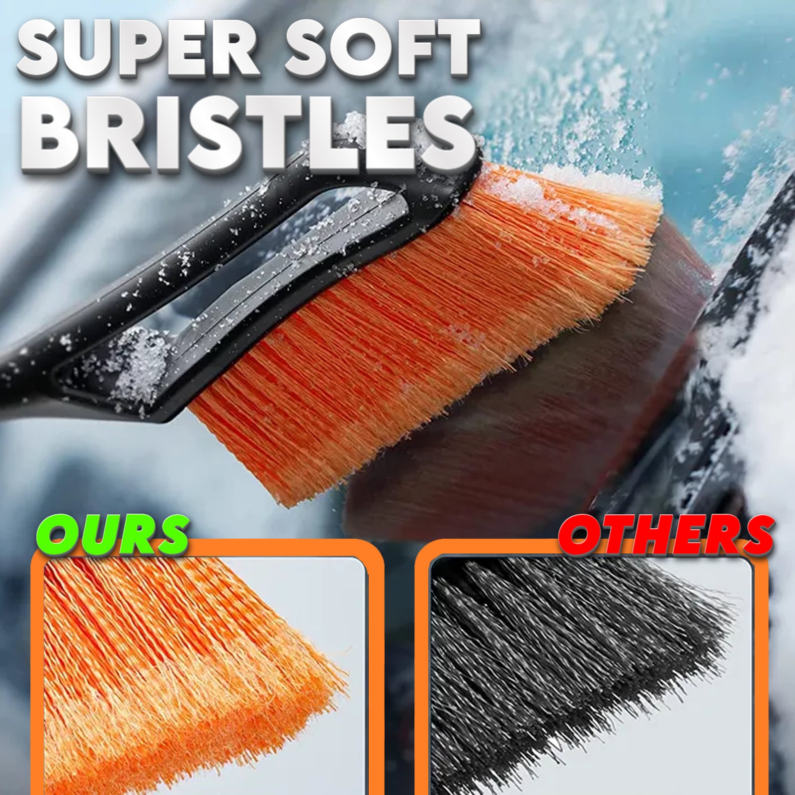 Heavy Duty Car Van Soft Grip Ice Scraper & Snow Brush Windscreen Frost Winter