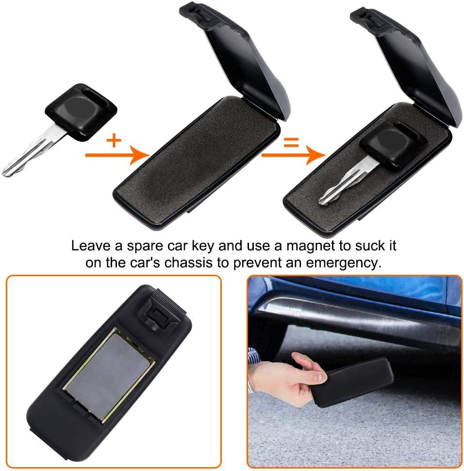 Ourleeme Key Magnetic Box, Car Key Holder Box Powerful Magnet Emergency Key Boxe