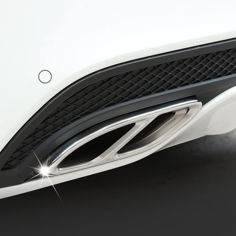 Premium Exhaust Pipe Cover Trim Sticker for Mercedes-Benz A-Class W177 V177 (2019+) - Muffler Tips and Tail Pipe Accessory