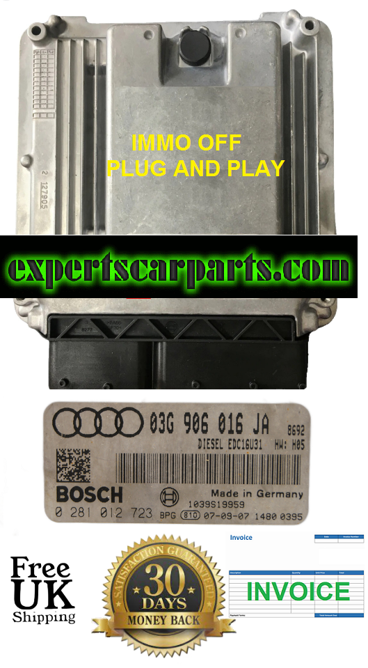 03G906016JA 0281012723 AUDI ECU PLUG & PLAY IMMO OFF