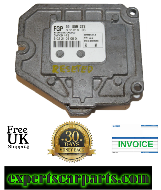 VAUXHALL OPEL ECU 55559272 Z18XE 5WK9 443. RESET. (VIRGIN)