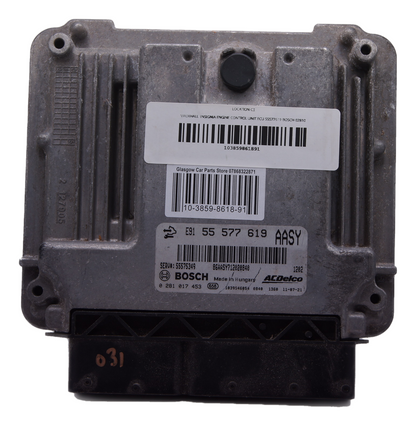 VAUXHALL  INSIGNIA ENGINE CONTROL UNIT ECU 55577619 BOSCH 0281017453 AASY