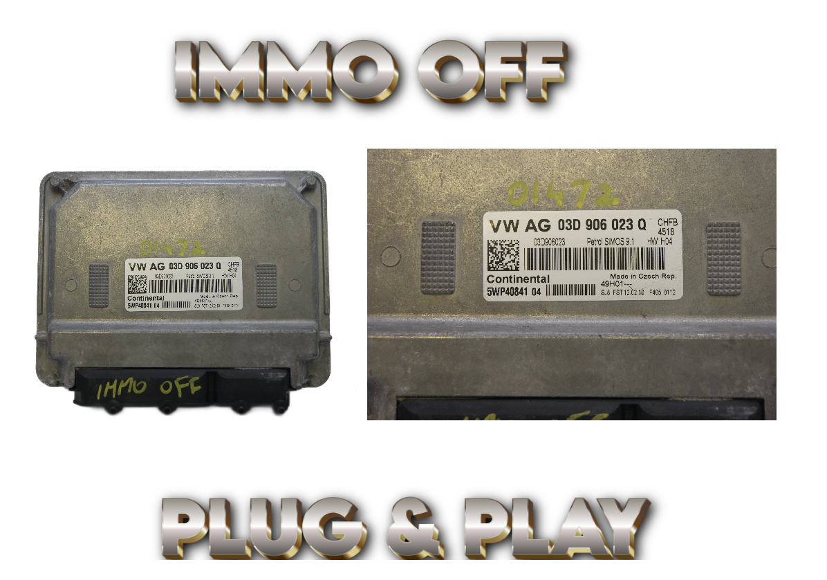 ECU 03D906023Q VW FOX IMMO OFF PLUG & PLAY