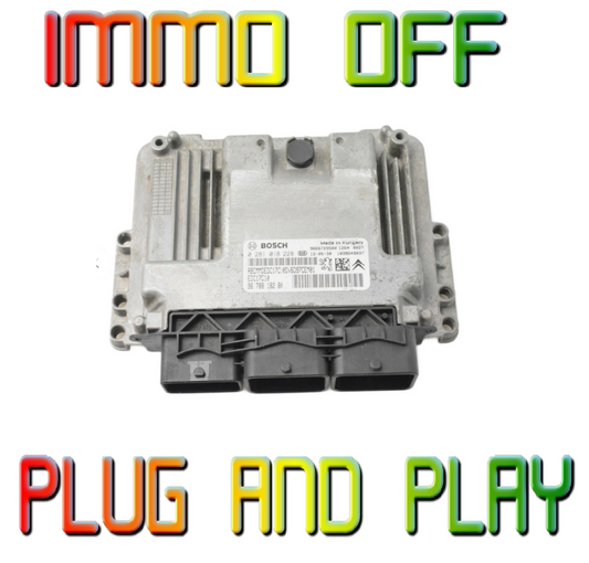 ECU PEUGEOT CITROEN 0281018228  9678818280 IMMO OFF PLUG AND PLAY