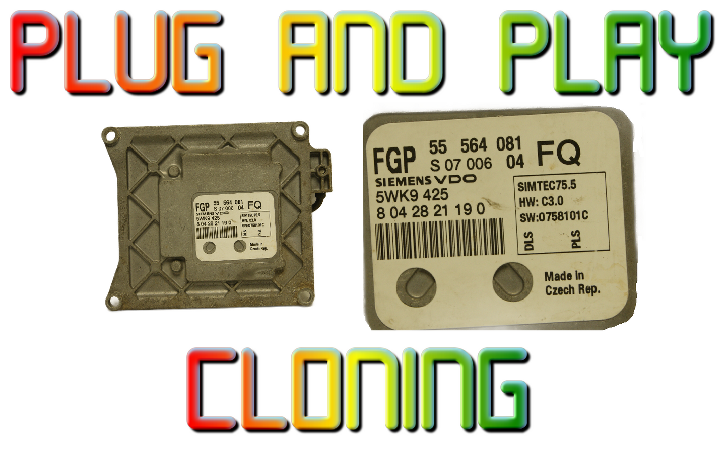 PLUG & PLAY CLONING  ASTRA H ZAFIRA B 55564081 FQ Z18XER  ECU