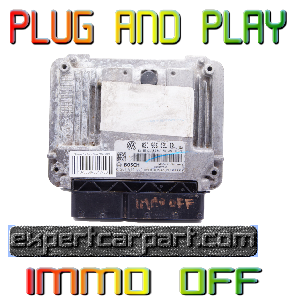 VW GOLF 1.9 TDI ECU PLUG & PLAY IMMO OFF 03G906021TR 0281014624