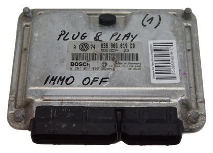 VW ECU 038906019DD 0281011065 IMMO OF PLUG AND PLAY.