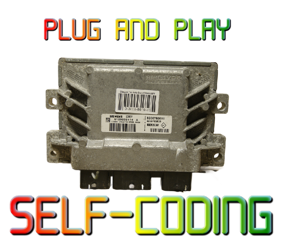 RENAULT CLIO MK3 1.2 ECU 8200783095  S120202114 A SIEMENS-VDO PLUG & PLAY