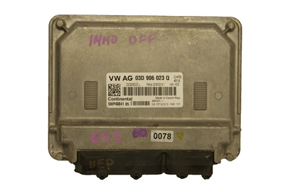 03D906023Q   ECU Audi VW Skoda Seat   IMMO OFF PLUG & PLAY. CONTINENTAL ECU