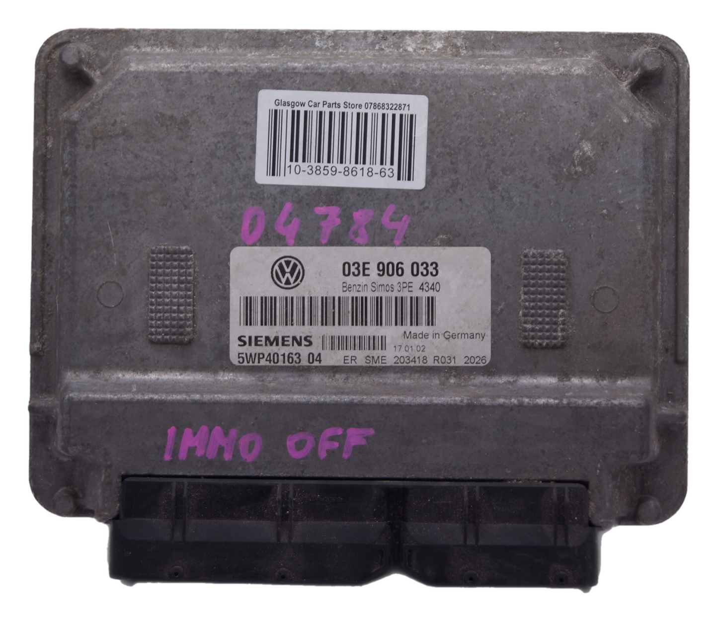 03E906033 VW ECU 03E 906 033 PLUG AND PLAY IMMO OFF