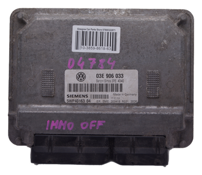 03E906033 VW ECU 03E 906 033 PLUG AND PLAY IMMO OFF