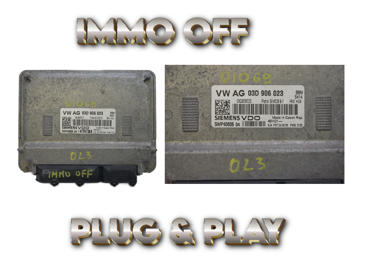 ECU 03D906023 SKODA FABIA VW POLO IMMO OFF PLUG & PLAY