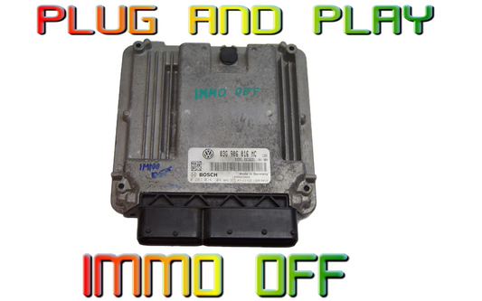 SKODA VW ENGINE ECU 0281014104 03G906016MC IMMO OFF PLUG AND PLAY.