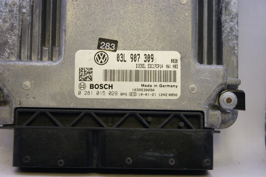 VW AUDI ECU 0281015029 03L907309 ECU  PLUG AND PLAY(CLONING). - Glasgow Car Parts Store 