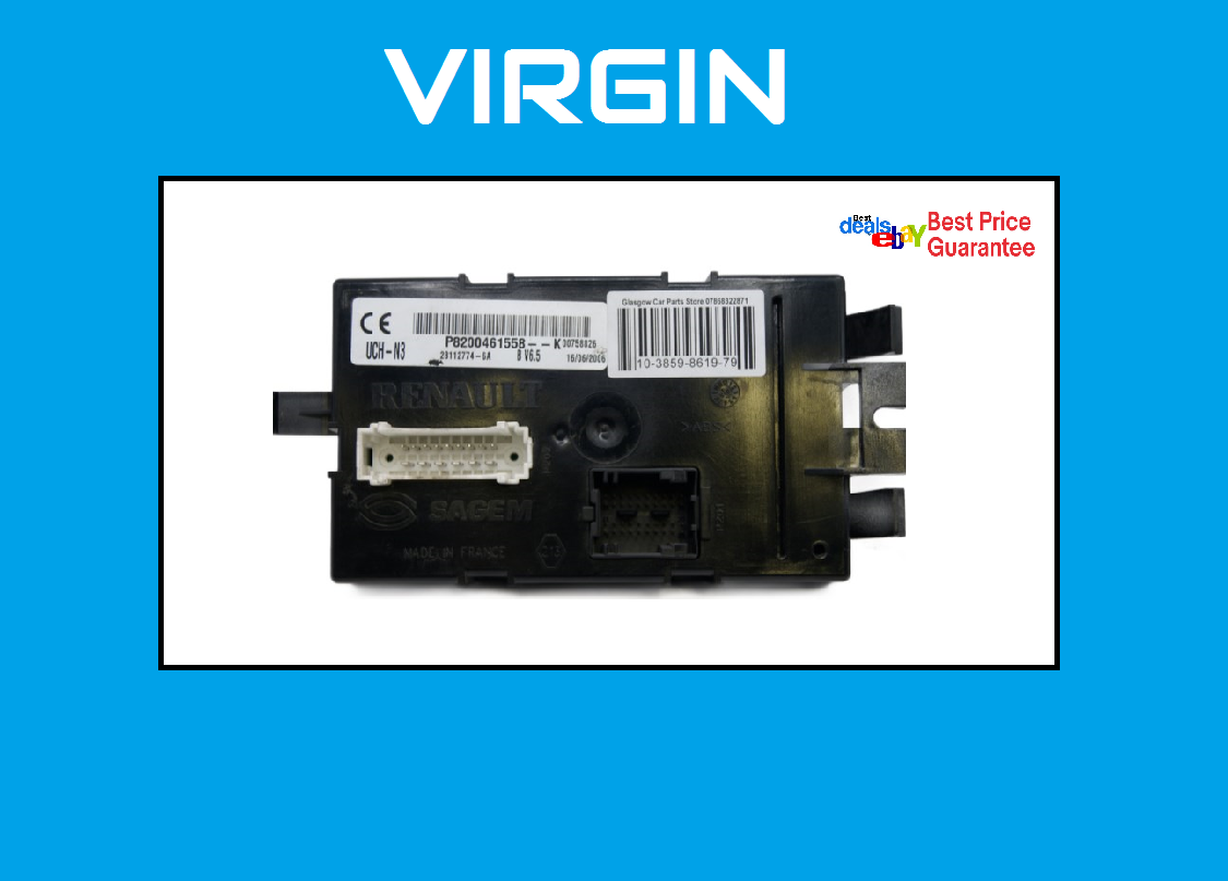 BCM RENAULT UCH-N3 P8200461558--K  VIRGIN BCM.