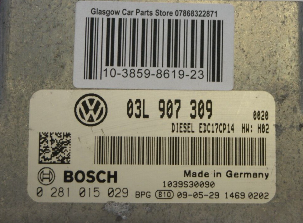 VOLKSWAGN  ECU 03L907309 0281015029 PLUG & PLAY (CLONING)