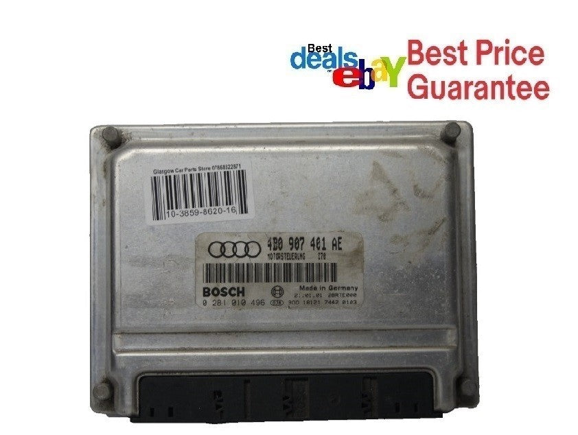 ECU Audi A6 2.5 TDI Diesel Engine Control Module Unit 4B0907401AE 0281010496