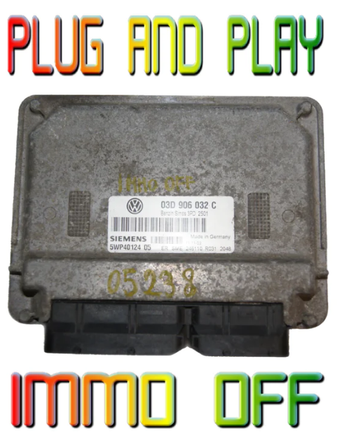 Vw Polo engine control unit 1.2L Ecu 03D 03D906032C 5WP40124.IMMO OFF