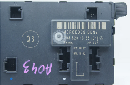 GENUINE MERCEDES BENZ C CLASS W203 FRONT DOOR CONTROL MODULE 2038201385 LEFT SID