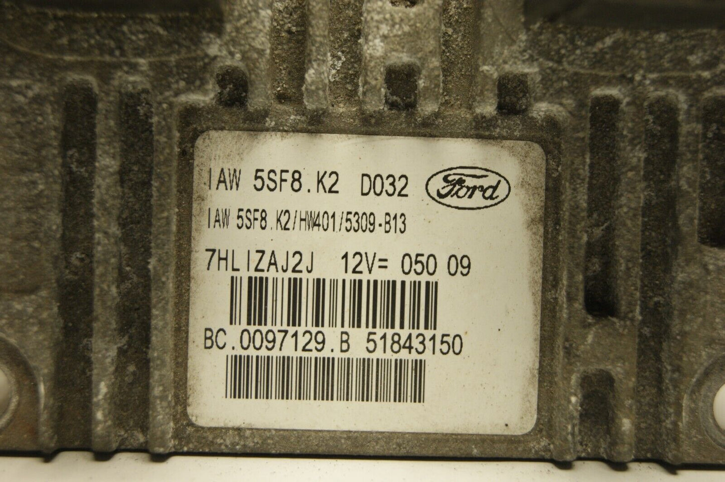 FORD KA 1.2 ECU 51843150 IAW 5SF8.K2 /HW401/5309-B13 PLUG AND PLAY