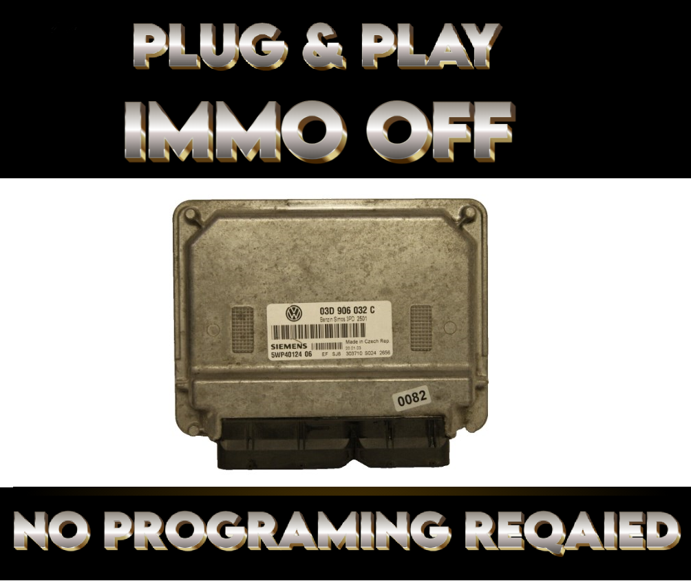 03D906032C   ECU Audi VW Skoda Seat   IMMO OFF PLUG & PLAY.