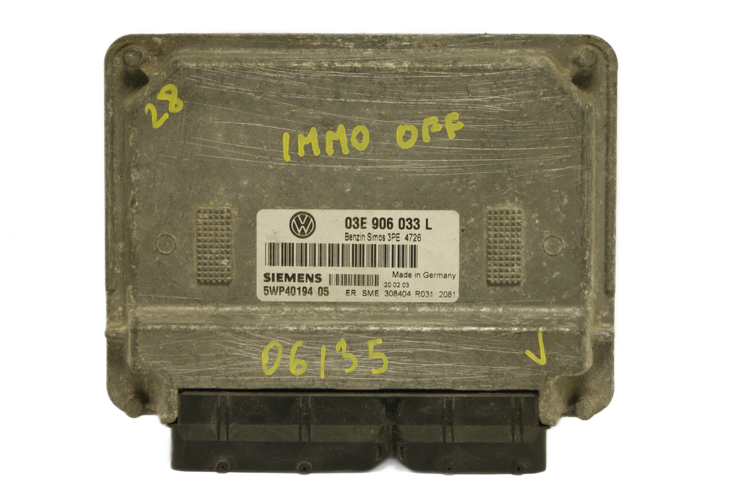 VW Polo Skoda 1.2 12v  ECU 03E906033L ,5WP40194 IMMO OFF PLUG AND PLAY