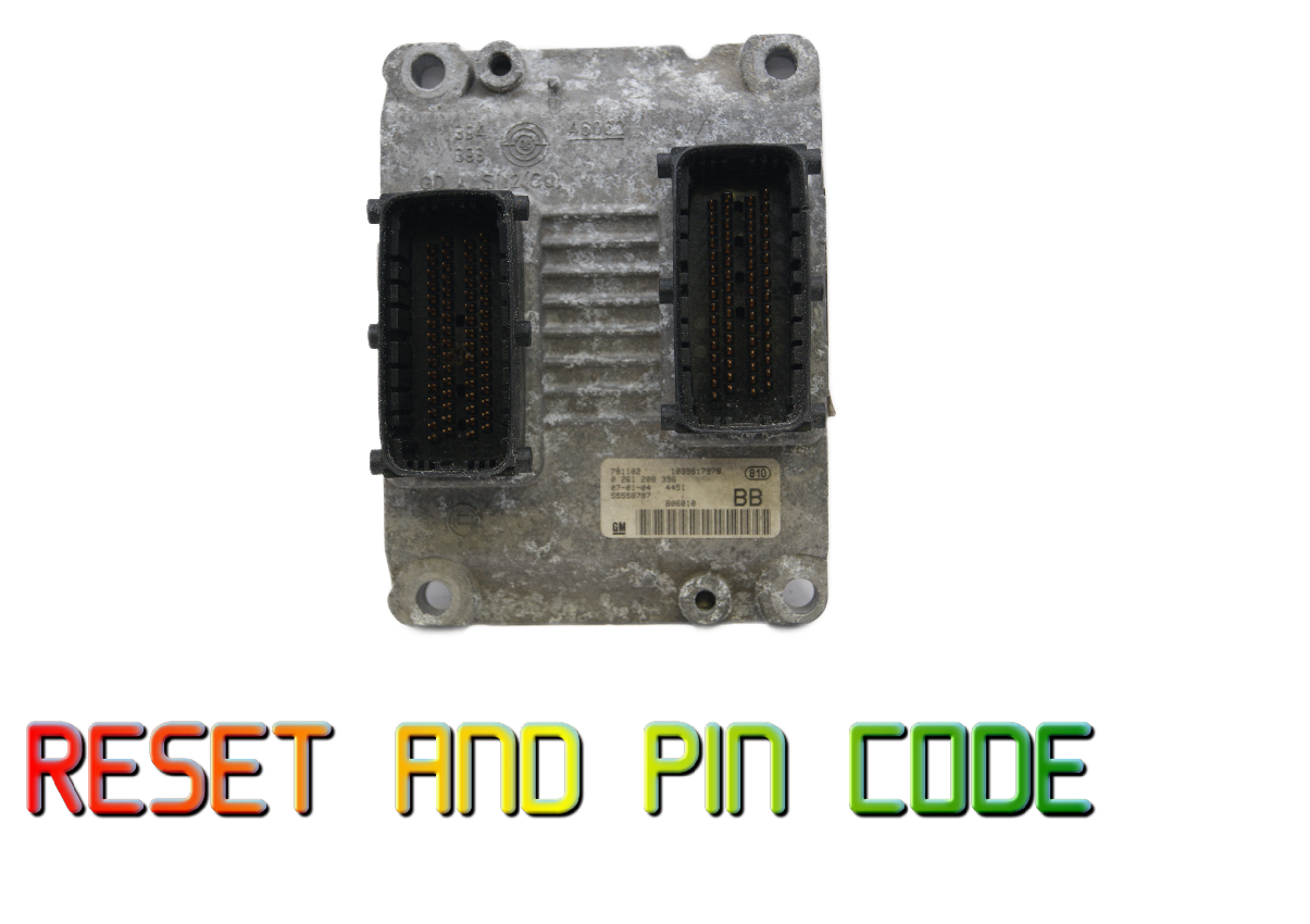 VAUXHALL OPEL ENGINE ECU 55558787 BB 0261208396. RESET+ PIN