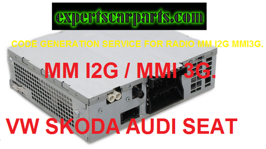 Extracting security codes car radio Vw Skoda Audi Seat .Service for  MMI 2G, 3G