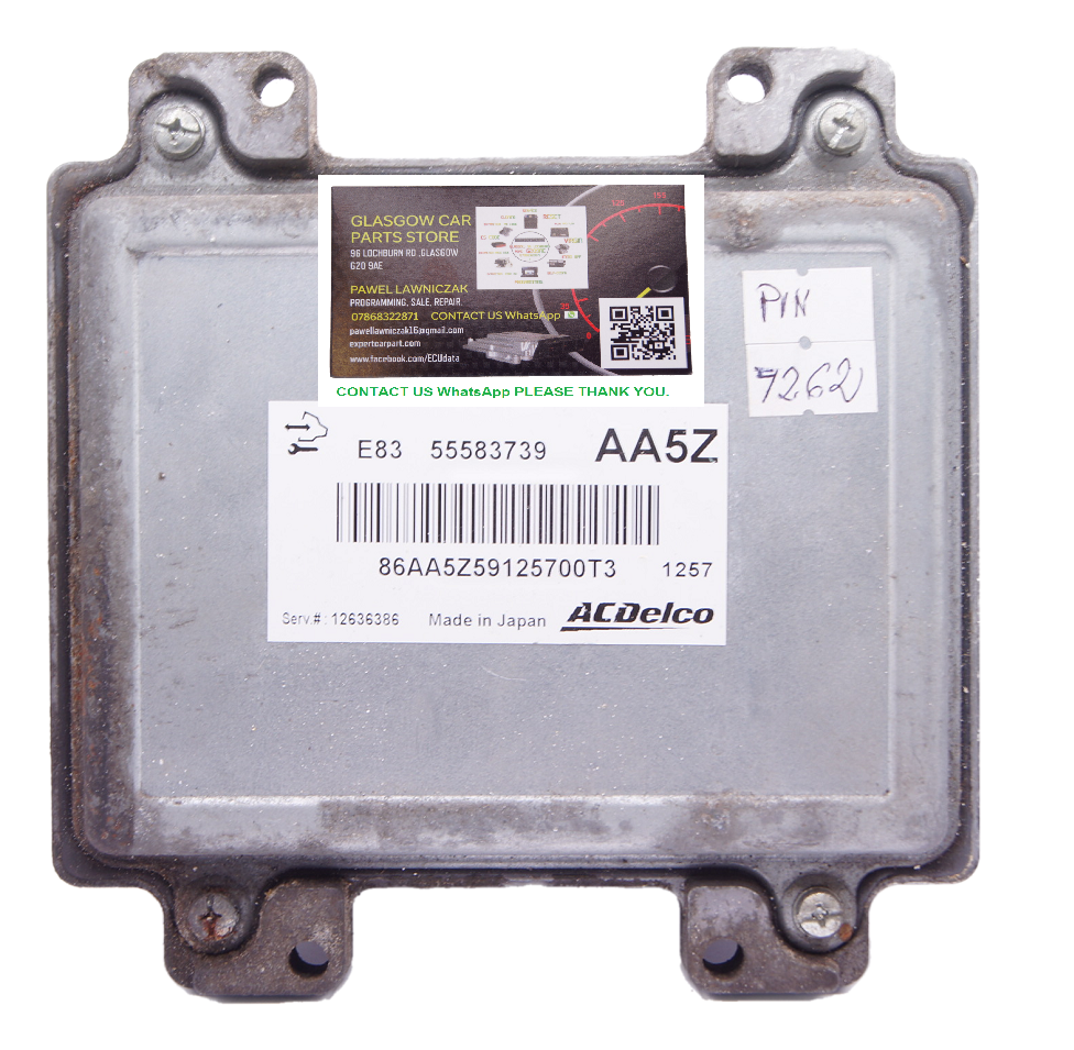 VAUXHALL CORSA D 1.2 A12XER ENGINE ECU 55583739 AA5Z PLUG AND PLAY