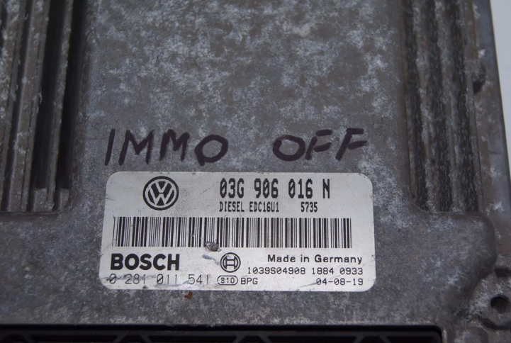 VW CADDY 2.0 ECU 03G906016N 0281011541 PLUG & PLAY IMMO OFF