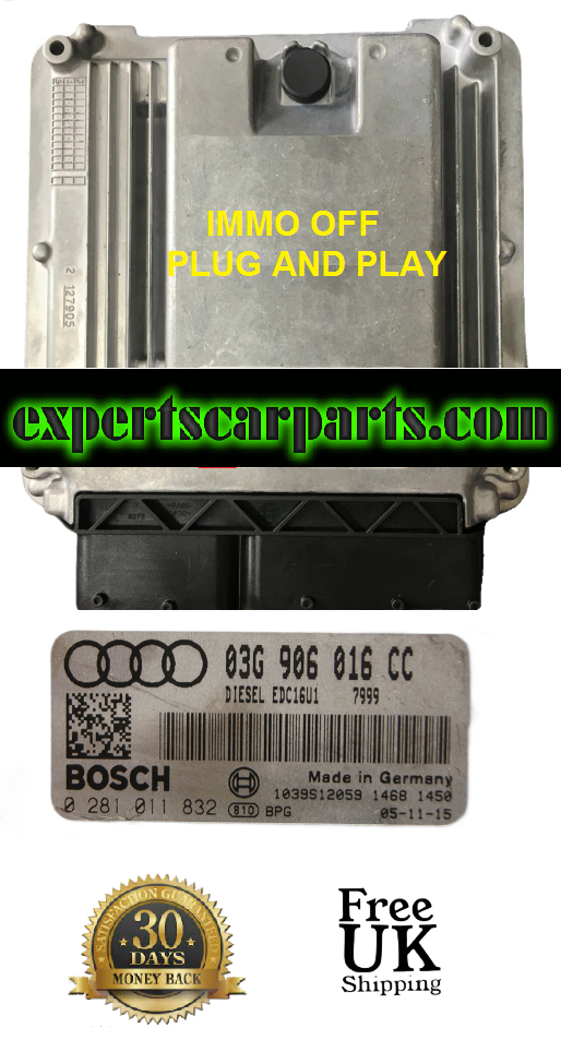 Audi A3  ECU 03G906016CC 0281011832 Immo Off Plug & Play*