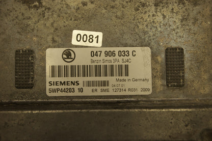 047906033C  SIMOS 3PA   ECU Audi VW Skoda Seat   IMMO OFF PLUG & PLAY.