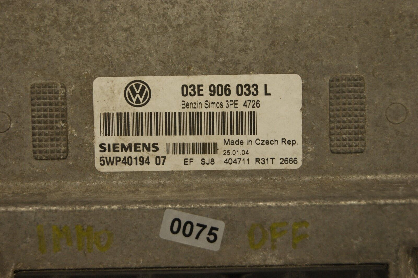 ECU for Audi VW Skoda Seat 03E906033L / SIMOS 3PE - IMMO OFF Ready for Easy Installation - Glasgow Car Parts Store 