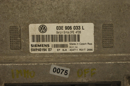 ECU for Audi VW Skoda Seat 03E906033L / SIMOS 3PE - IMMO OFF Ready for Easy Installation - Glasgow Car Parts Store 