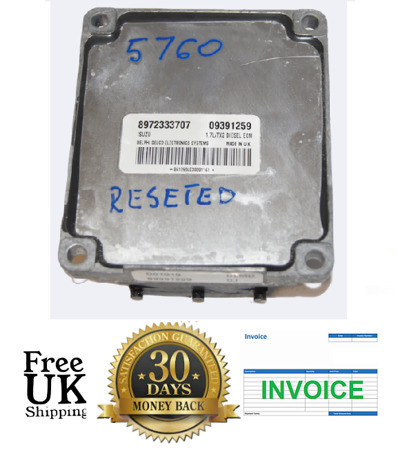 Vauxhall Astra Zafira ,Corsa 1.7 Diesel ECU/ECM 8972333707 09391259.RESET & PIN