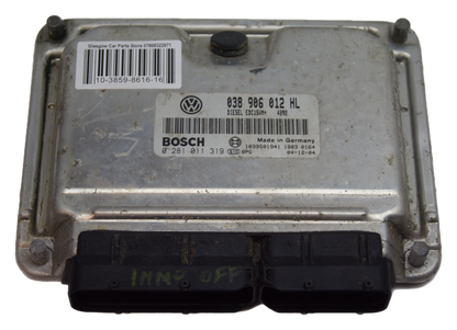 VW SEAT 1.9 ECU 038906012 HL 0281011319 IMMO OFF PLUG AND PLAY.