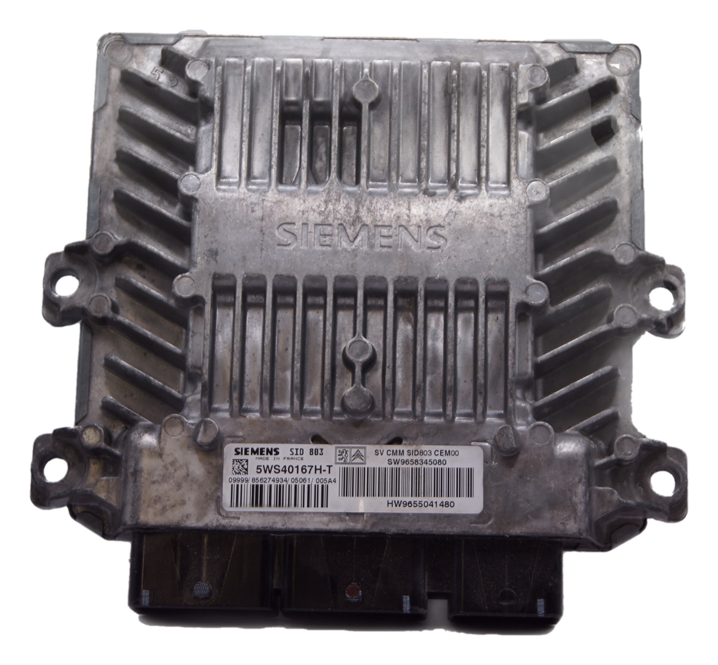 PEUGEOT 407 ENGINE ECU 5WS40167H-T SW9658345080 2.0 HDI  PLUG AND PLAY.