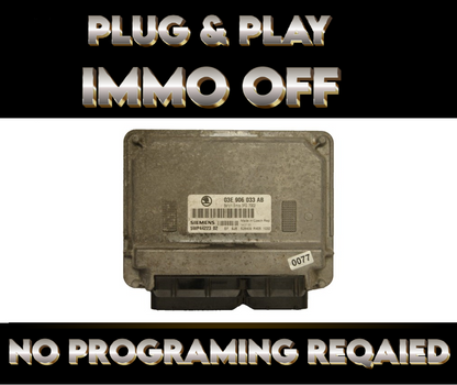 03E906033AB 3PG   ECU Audi VW Skoda Seat   IMMO OFF PLUG & PLAY.