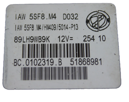 FIAT PANDA ECU IAW5SF8.M4 HW409 5014-P13 51868981 PLUG & PLAY