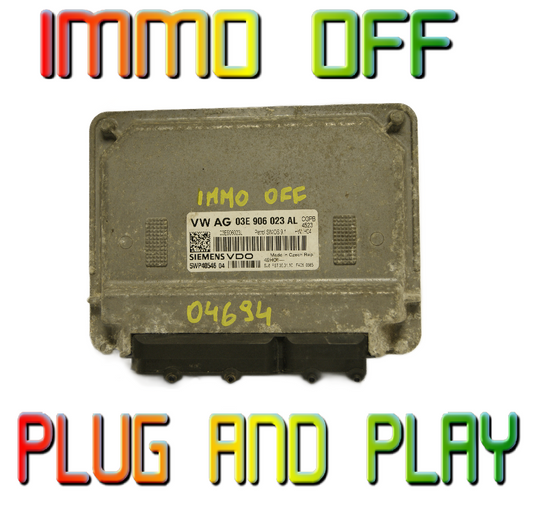 VW Fox ,Polo 1.2 12V ECU 03E906023AL  5WP40546 Plug & Play IMMO OFF