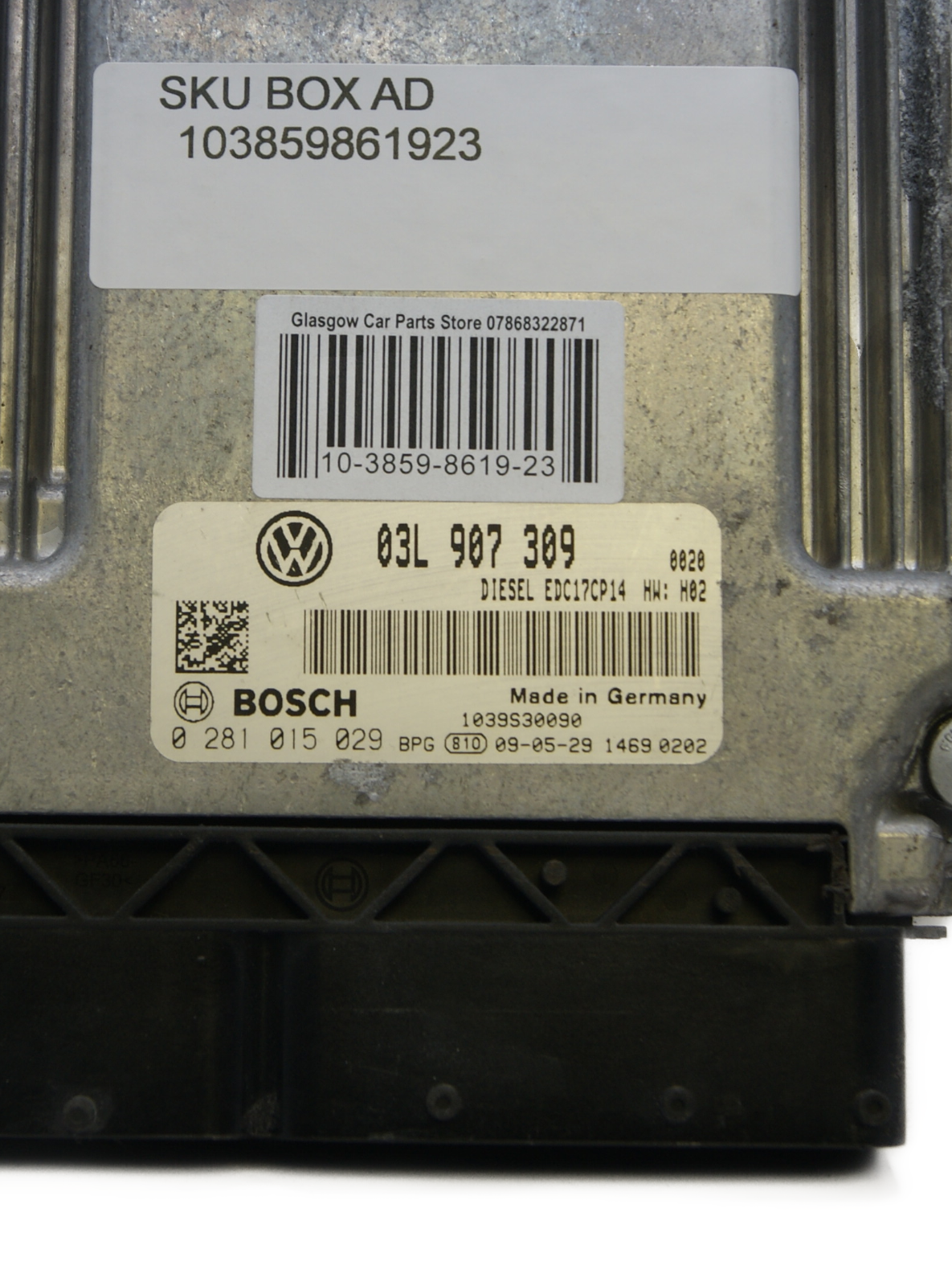 VOLKSWAGN  ECU 03L907309 0281015029 PLUG & PLAY (CLONING)