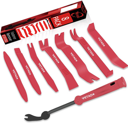 AutoTrim Pro: Complete Upholstery Repair and Fastener Removal Kit (8PCS Red)