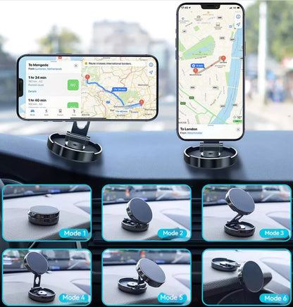 Car Strong Magnetic Folding Phone Holder Dashboard Windscreen Mount 720°