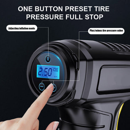 Car Tyre Inflator Cordless Digital USB Rechargeable Tire Air Compressor Pump UK