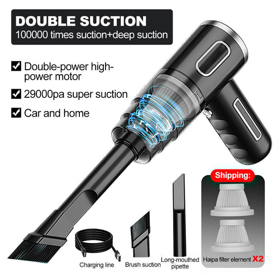 29000Pa Powerful Car Vacuum Cleaner Wet/Dry Cordless Strong Suction Handheld UK