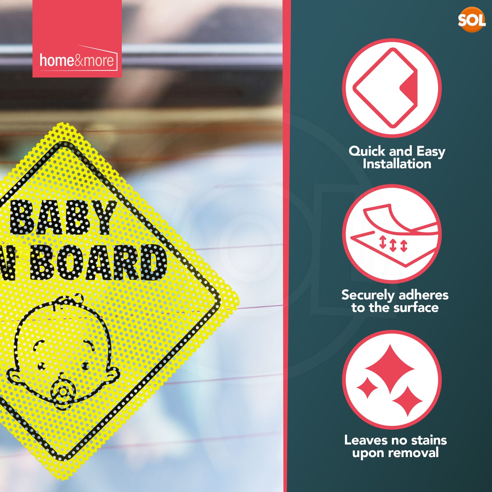 2 Baby on Board Sticker Car Signs Decal for Child Children Window Safety Warning