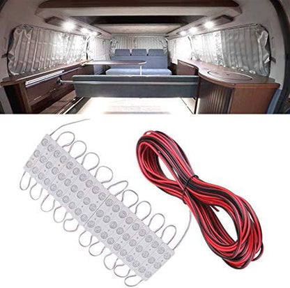 Caxmtu 60 LED Car Interior Light Bright White Dome Lamp Ceiling Lights Kit For