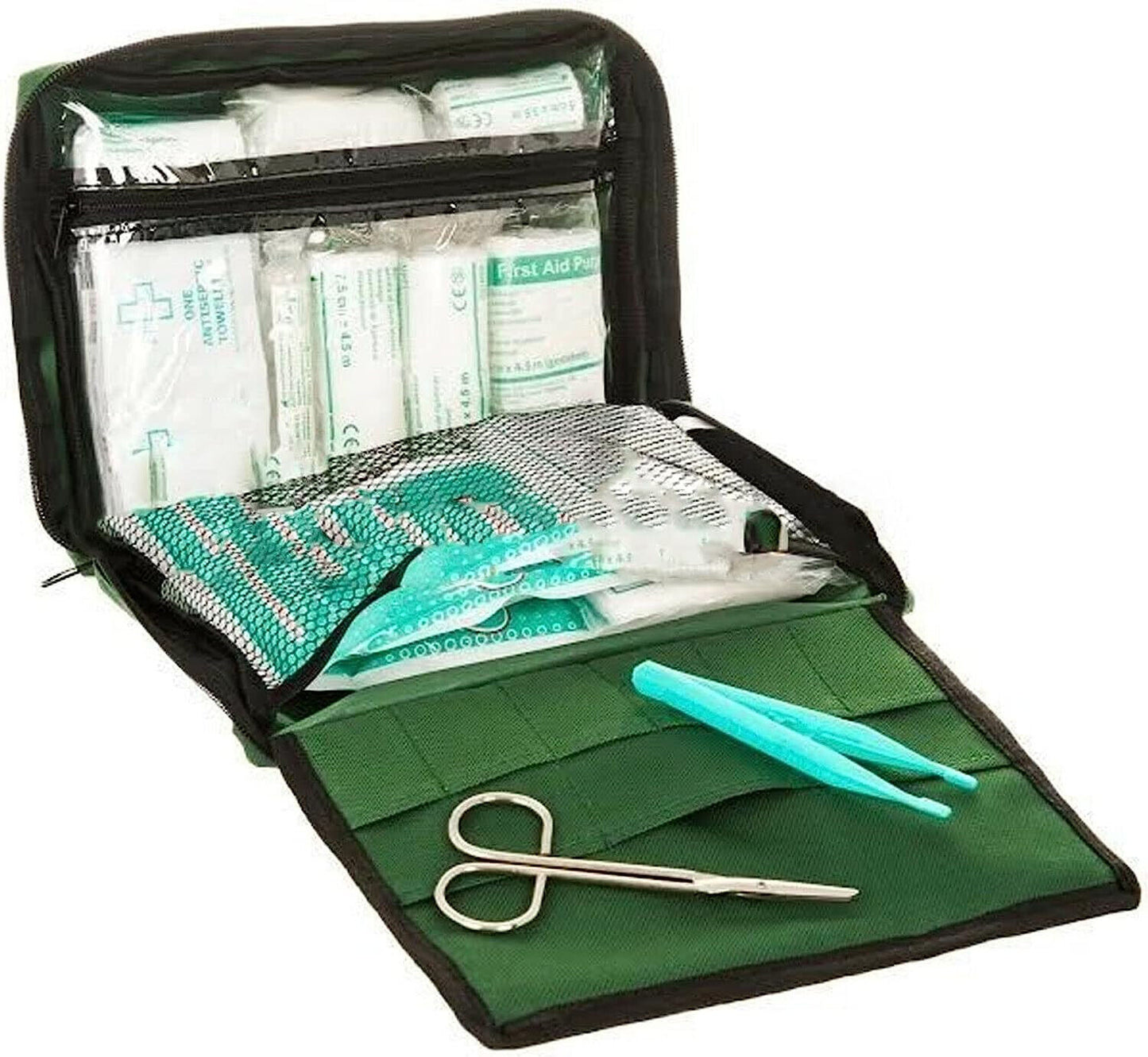 90 PIECE FIRST AID KIT BAG MEDICAL EMERGENCY KIT. TRAVEL HOME CAR TAXI WORKPLACE