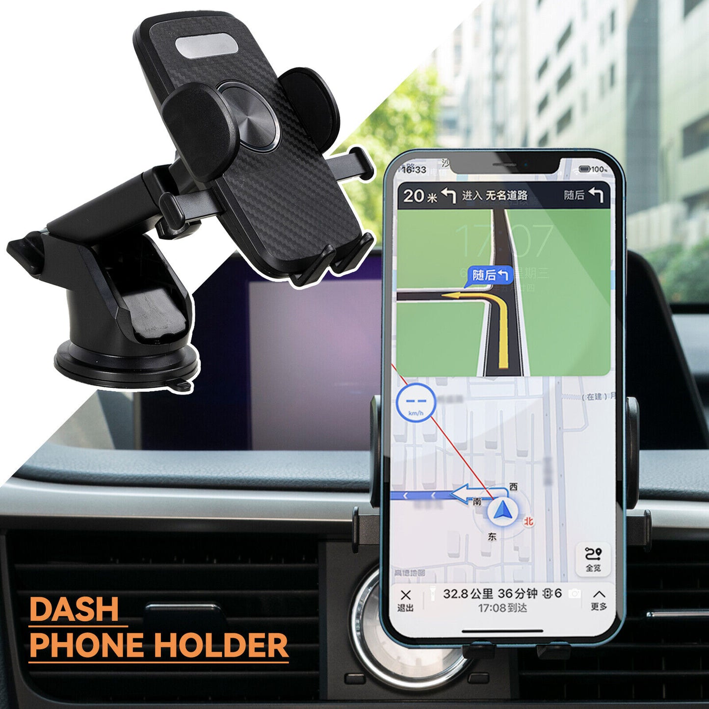 360 in Universal Car Mobile Phone Holder Dashboard Suction Home Mount Windscreen